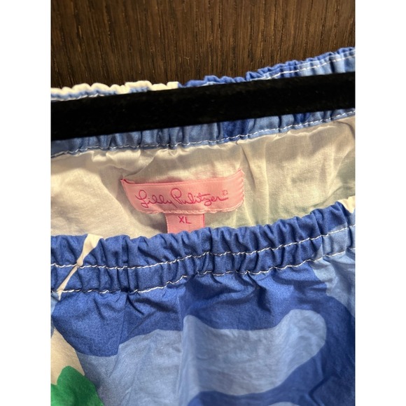 Lilly Pulitzer Classic Buttercup white, blue, and green sheath dress Xl - Picture 3 of 5